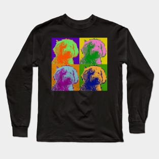 Goldendoodle Dog Lover Pop Art Original Colorful Vintage Retro Design Long Sleeve T-Shirt